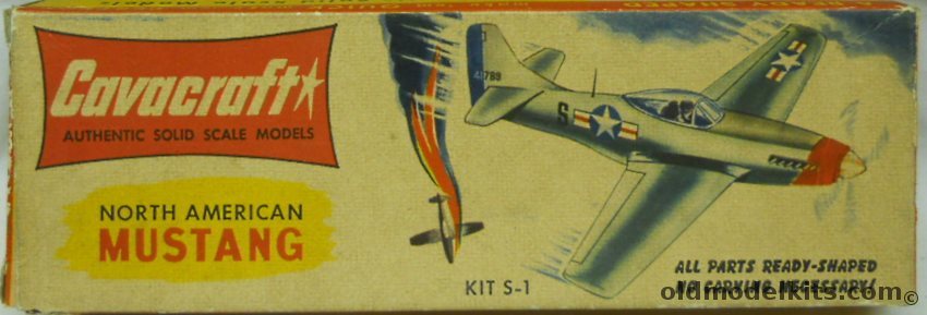 Cavacraft P-51D Mustang - Solid Wood Aircraft Model, S-1 plastic model kit